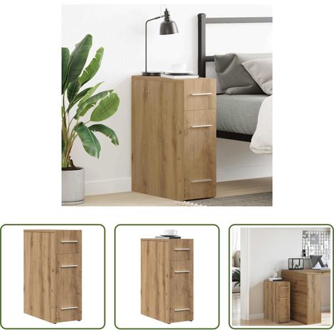 vidaXL Cabinet de pharmacie - Armoire d'apothicaire chêne artisanal 20 x 45,5 x 60 cm (1/5)