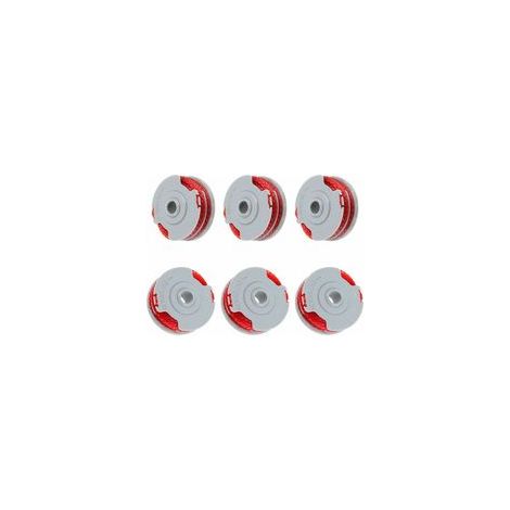 Flymo FLY021 Lot de 6 bobines fil double 0,2 cm 4,9 m F016800385 compatible avec Contour 500 XT, Power Trim Mini Auto ST/XT/Plus (6 bobines) (1/4)