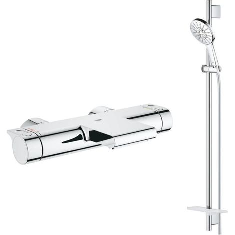 Grohe - Grifo termostático para bañera Grohtherm + Conjunto de ducha Rainshower