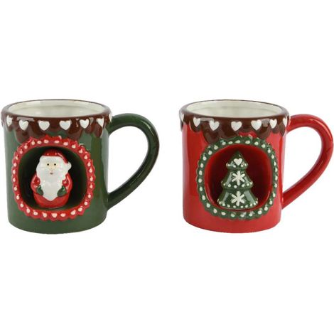 Kitchen Goods Tazza Natalizia in Ceramica - 14x10 cm
