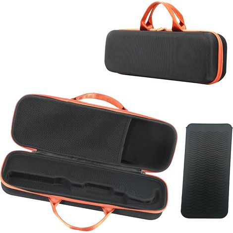 Estuche rígido impermeable de EVA con alfombrilla de silicona para Dyson Airstrait HT01, protección contra golpes y viajes.