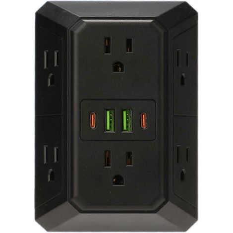 Répéteur de signal mural, format mini poche portable, convient aux voitures et aux camions, noir. (1/4)
