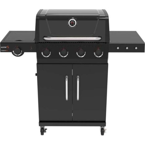 Barbecue a Gas Supergusto 4 Fuochi 10 kW con Coperchio Smaltato 128x63 cm (1/3)