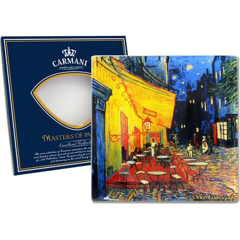 Carmani, plato decorativo de Van Gogh - Terraza de café por la noche