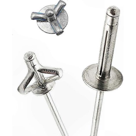 50 silberne Blindnieten aus Aluminiumlegierung mit Stahlschaft, 32 mm, 40 mm, 48 mm, Befestigungselemente für Auspuffanlagen und allgemeine Anwendungen (1/5)