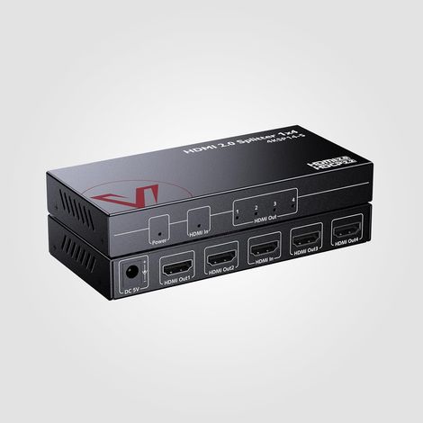 1 entrée 4 Sorties UHD 4K@60Hz 1080p@120Hz Répartiteur HDMI 2.0 avec réduction d'échelle Automatique, répartiteur HDMI 4K avec HDR10 et 3D, Audio HD sans Perte, HDCP 2.2, EDID Automatique (1/5)