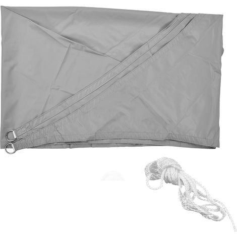 Voile d'ombrage triangulaire 3x3x3m en polyester pour jardin et piscine, protection UV extérieure (1/5)