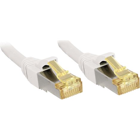 LINDY 47326 RJ45 Patchkabel CAT 6a (Rohkabel CAT 7) S/FTP 5.00 m Weiß mit Rastnasenschutz 1 St.