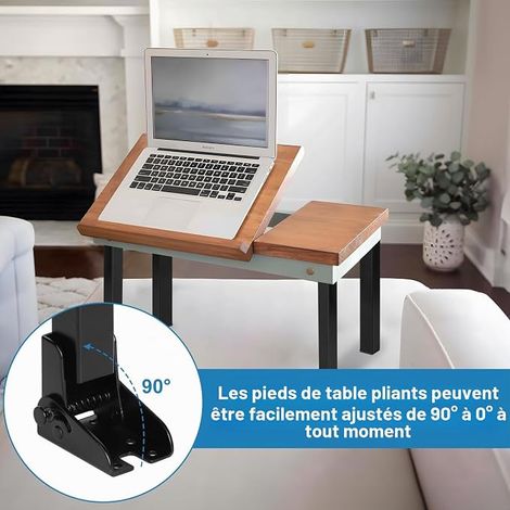 Set of Folding Table Legs, Folding Table Legs, Folding Support Legs, Replacement Legs for Bed, Cabinet, Laptop, Furniture DIY, 30 cm (1/4)
