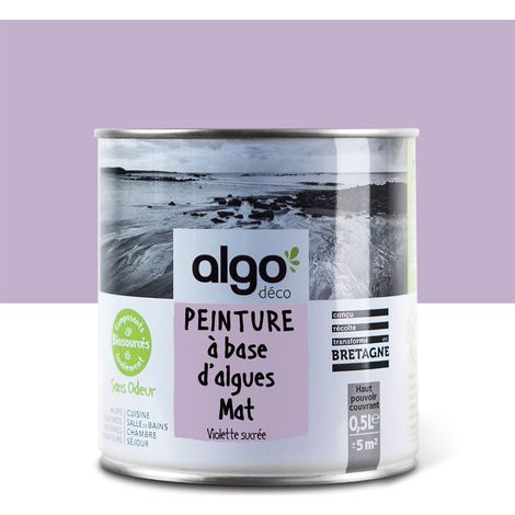 Peinture écologique Algo - Mat - Violette sucrée - 0.5L (1/5)