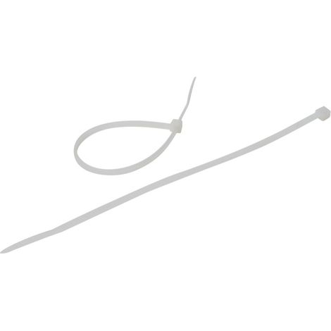 Collier plastique serrage Attache de câble Serre câble Sachet avec accroche de 25 colliers 2,5 mm x 150 mm PA6,6 Incolore 709086