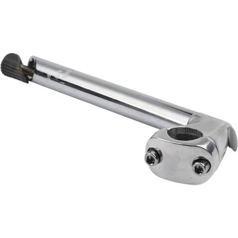 Potence de vélo en alliage d'aluminium, design col de cygne 40 x 220 mm, compatible avec fourche avant de 22,2 mm, finition argentée et facile à utiliser (40 x 22,2 x 22,2 x 220) (1/5)