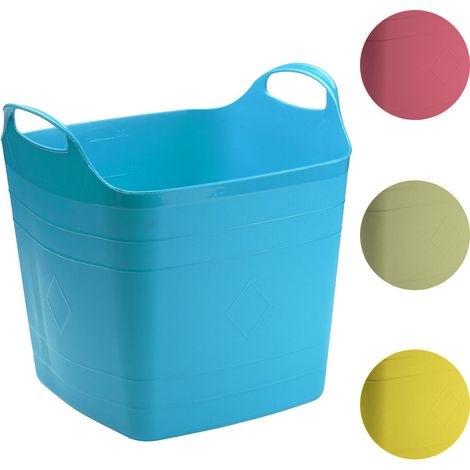 Facilitys – Seau de maçon flexible 15L en polypropylène – Multicolore – Léger et résistant pour rangement et tri – Usage intérieur et extérieur