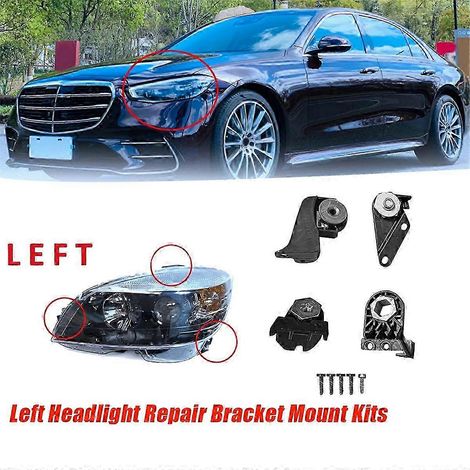 Kits de reparación de soportes de faros delanteros para Mercedes-Benz Clase S W223 21-24, soporte de faro RS Brack Edition 0710 (1/4)