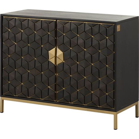 Sideboard Mango 98x40x77 grau geölt DIAMOND 108