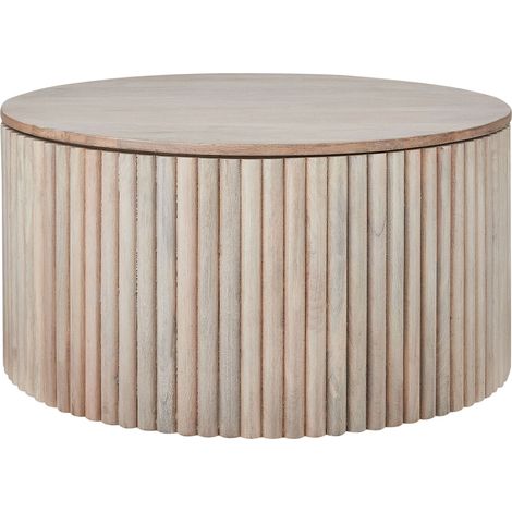 Couchtisch KIRKWOOD Mango Holz Hellbraun mit Stauraum