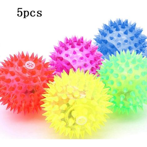 5er-Pack Hundetrainingsbälle mit LED-Licht, Apportierbälle, interaktives Spielzeug für Haustiere