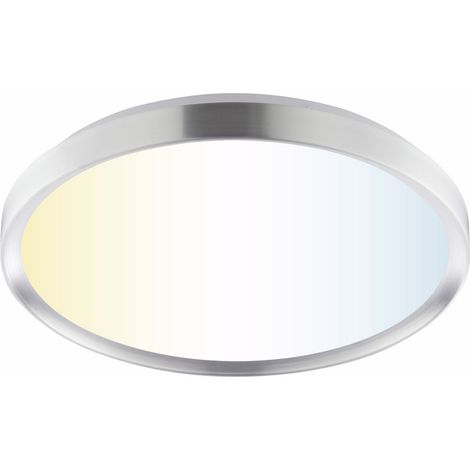 Brilliant LED Deckenleuchte Fancia Ø 39 x 6,5 cm warmweiß-kaltweiß eisen-weiß (1/3)