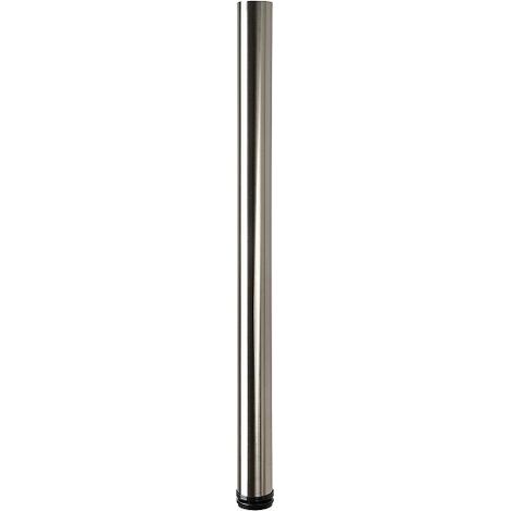 Hettich Möbelfuß 6,0 x 84 - 87 cm Edelstahl-Optik - 1 Stück Möbelfuß