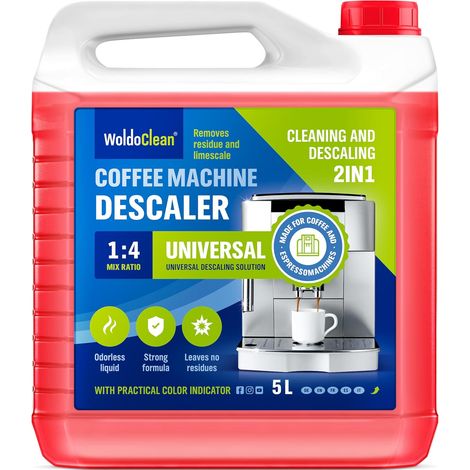 Détartrant Liquide Anticalcaire pour machine à café - 5 Litres Pour Machines à Café Automatiques (1/5)