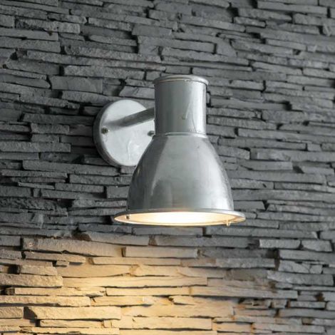 Garden Trading St Ives Mini Bay Mains Garden Wall Light Galvanised Steel (1/3)