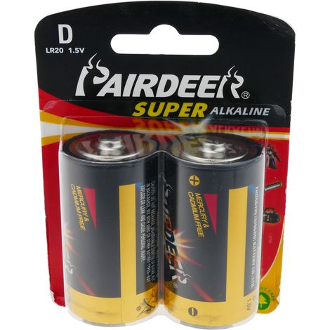BeMatik - D LR20 1,5 V pile alcaline 2 unités (1/4)