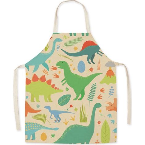 Grembiule in lino con stampa a cartoni animati, ideale per la cucina e la casa. Grembiule resistente e di alta qualità. Un capo d'abbigliamento da lavoro elegante per la cucina e la casa. (1/5)