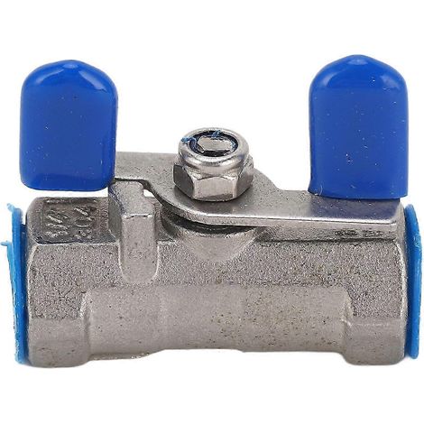 Vanne à bille 1/4 pouce, filetage femelle NPT, acier inoxydable 304, avec poignée papillon (1/4)