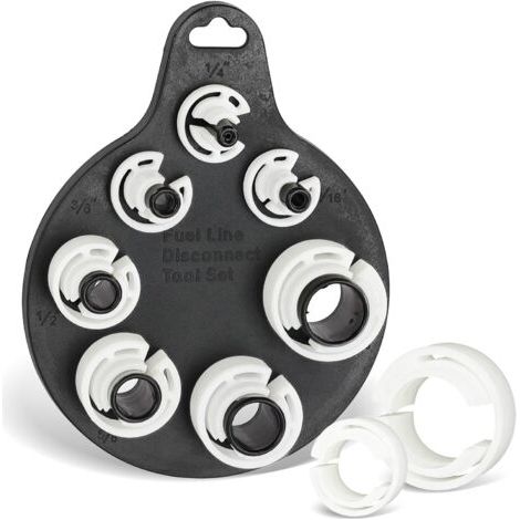 Kit d'outils de déconnexion rapide SAE 7 pièces pour conduites de climatisation et de carburant - Ensemble en plastique pour climatisation/essence automobile 1/4-7/8 po (1/5)
