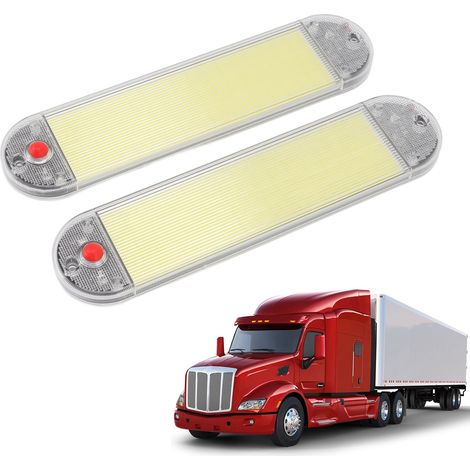 Zwei 12V-24V COB-Innenraumlichtleisten und Abdeckungen für Pkw- und Lkw-Fahrerhäuser, LED-Leselampen (MK-137). (1/5)