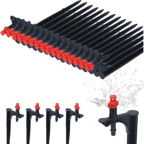 360° Rotating Piston Soil Drip Irrigation Kit Professional Drip Irrigation Set (20 pieces/bag) Precise and Water-Saving Irrigation System for Fruit Trees and Horticulture