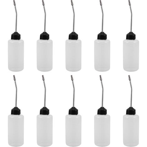 10 pièces Bouteille Huile pour Machine à Coudre avec Embout Fer Distributeur et Facile à Remplir Lot de Bouteilles pour Lubrification Réutilisable (1/5)