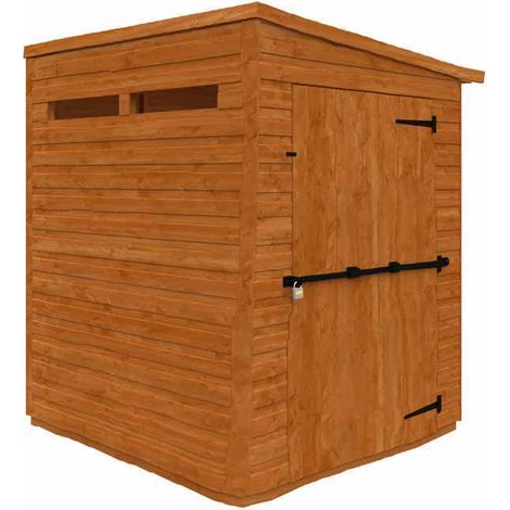 4x4 Flex Pent Security 12mm Flex - L123.8 x W115 x H203 cm - Solid Wood/Softwood/Pine - Burnt Orange