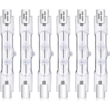 Pack de 6 Ampoule R7S 78mm 150W Halogène Dimmable 2800K Blanc Chaud Pour Lampadaire (1/5)