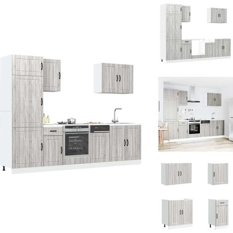 Ensemble d'armoires de cuisine 7 pcs Kalmar bois d'ingénierie - Ensemble D'armoire De Cuisine - Ensembles D'armoires De Cuisine - Ensemble D'armoire - Armoire De Cuisine (1/5)