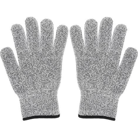Gants Anti-Coupure Niveau 5 Lot de 2 Gris, Gants de Travail Résistants aux Coupures pour Cuisine, Jardinage et Bricolage (1/5)