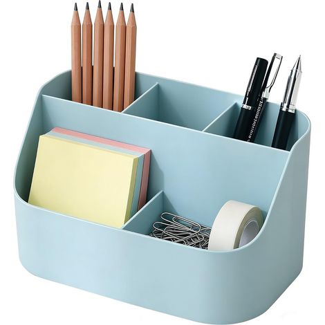 Porte-stylo, organiseur de bureau, rangement de bureau, organiseurs et accessoires de bureau, organiseur domestique, organiseur de table de chevet, organiseur de maquillage, porte-crayon avec 5 compar (1/5)