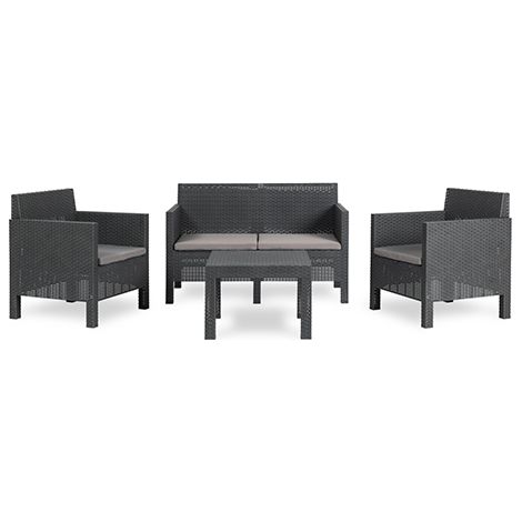 Set Poltrone da Giardino Gryn Antracite