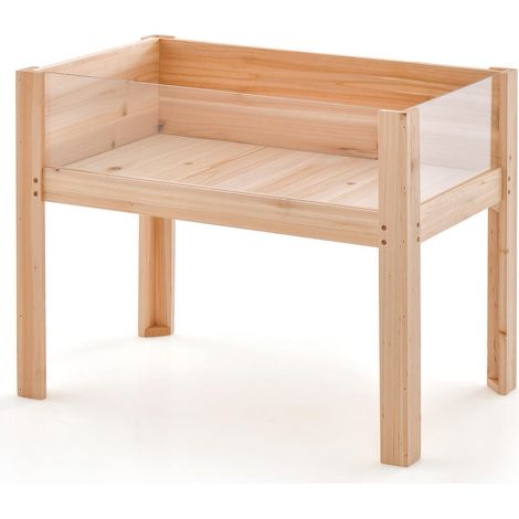Amateurs de jardinage Confort sans mal de dos Carré potager sur pied en bois massif avec pieds stables (1/5)