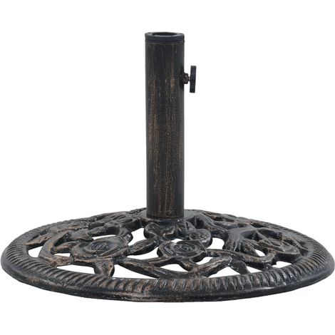 Pied de parasol Socle de parasol - Bronze 12 kg 48 cm Fonte BV410568 - BonneVie (1/5)
