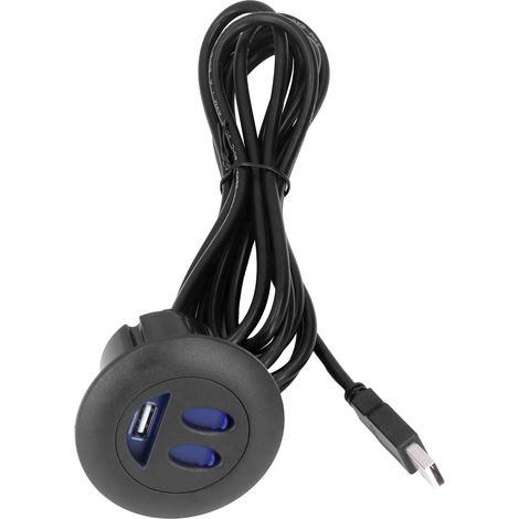 Prise de chargement USB 5 V avec câble d'alimentation de 2,5 m (8,2 pi) encastrée pour canapé-lit ou fauteuil inclinable à domicile (1/5)
