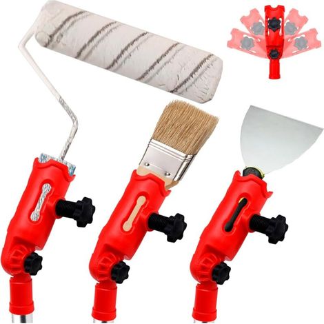 Extendable Multi-Angle Paintbrush Holder, Adjustable Adapter for Telescopic Handle, Universal Tool for Painting Walls and Ceilings at Height (1/5)