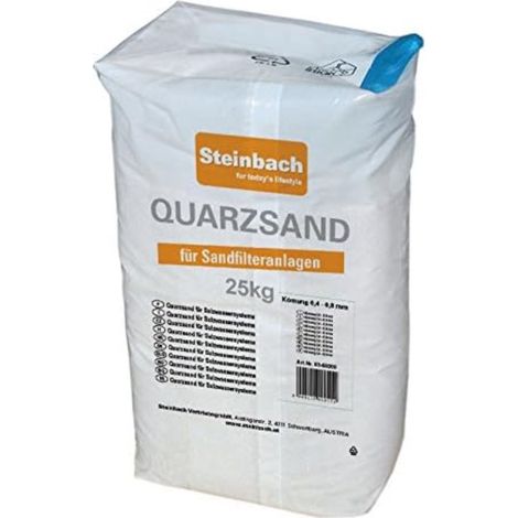 STEINBACH Quarzfiltersand, DIN EN 12904 Körnung 0,4 - 0,8 mm, 25 Kg (1/2)