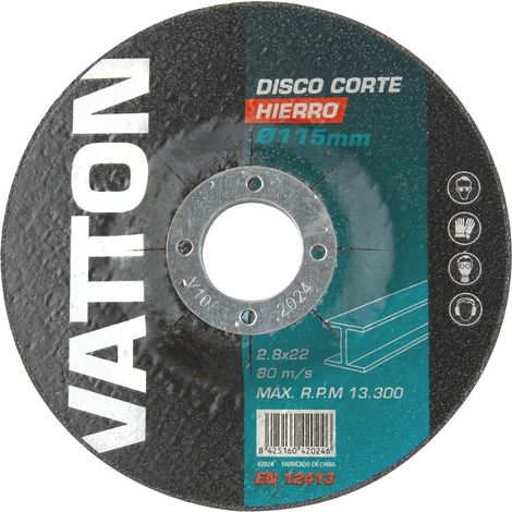 Disco de Corte para Hierro 115 mm VATTON: Eficiencia en el Corte