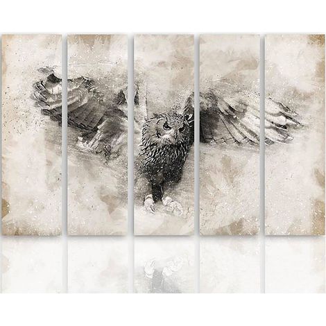 Tableau hibou en vol 1 - 200 x 100 cm (1/5)