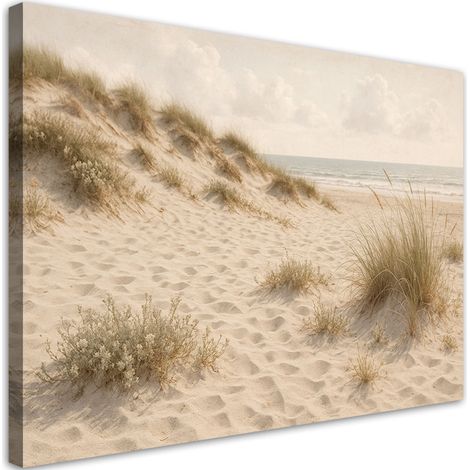Wandbild Strand Dünen Gras Shabby Chic 60x40 cm (1/5)