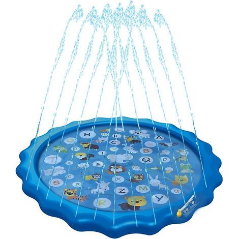 Arroseur de 170 cm pour enfants, pataugeoire, tapis de natation, sous-couche de piscine, jouet aquatique gonflable pour l'apprentissage (1/5)