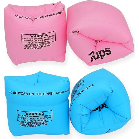 Ensemble de 2 brassards gonflables, à double chambre à air, pour adultes et enfants, pour l'apprentissage et l'entraînement à la natation, de 30 à 68 livres.-AquaForge (1/5)