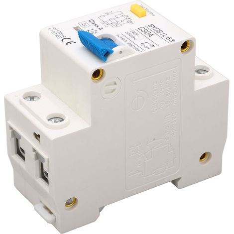Disjoncteur différentiel monophasé 32 A 32 mA 6 kA, protection contre les fuites de courant, montage sur rail DIN, type A, 230 V (1/5)