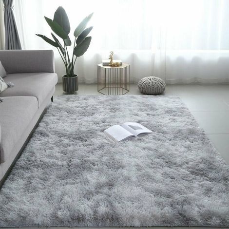 [JAMAIS UTILISÉ] Tapis de Salon Shaggy 160 x 230cm en Peluche Gris Fibre de Polypropylène Souple Tapis Antidérapante (1/4)